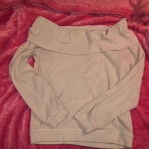 abercrombie & fitch off the shoulder sweater